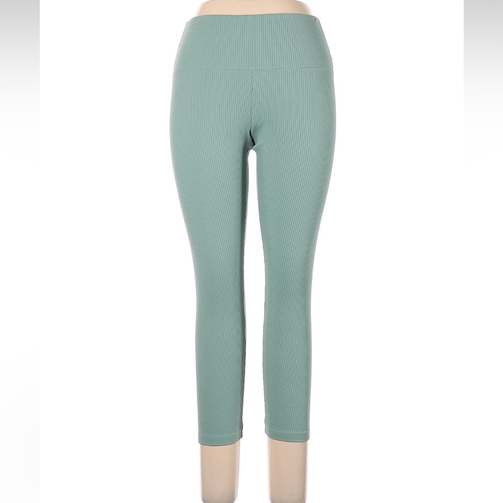 PINK Victoria's Secret Ribbed Green (Work Out) Leggings